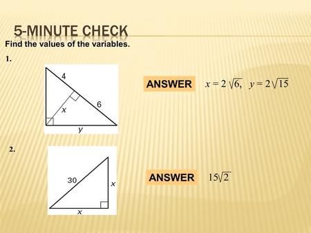  Students will analyze and apply the Tangent Ratio for indirect measurement.  Why? So you can find the height of a roller coaster, as seen in Ex 32.