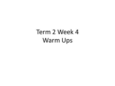 Term 2 Week 4 Warm Ups. Warm Up 11/3/14 1. 54% of students agree with a proposal and 46% of them disagree. The margin of error is + 5%. Does the survey.