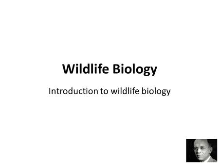 Introduction to wildlife biology