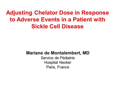 Mariane de Montalembert, MD