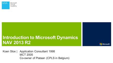 Koen Stox | Application Consultant 1998 MCT 2005 Co-owner of Plataan (CPLS in Belgium)