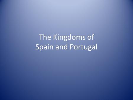 The Kingdoms of Spain and Portugal. Map of Europe in the Middle Ages.