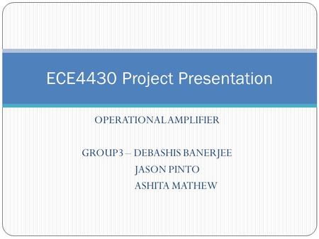 ECE4430 Project Presentation