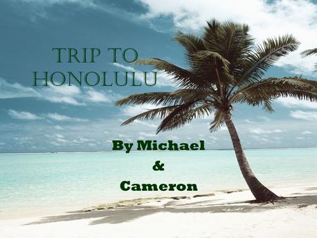 Trip to Honolulu By Michael & Cameron. our budget Airfare400 per $800 gasNot driving Entertainment total $174.99 Food total$280.99 Rent house12250 per.