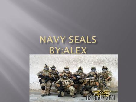  The navy seals are an elite special forces group. They are very secretive. They are the men who killed Osama benladin. The seals in navy seals means.