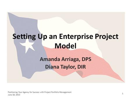 Setting Up an Enterprise Project Model