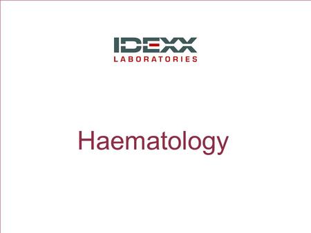 Haematology.