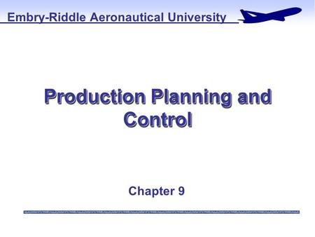 Production Planning and Control