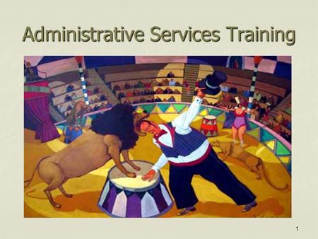 1 Administrative Services Training. 2 Administrative Services Training – Today’s Topics Tracking Tracking Error Rates Error Rates Basis for Training Topics.