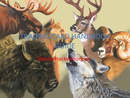 TRADING CARD HANDBOOK GUiDE Steven Hackenburg inc.