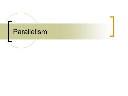 Parallelism. eg1471/jc/dec2008 Logical vs. Grammatical Parallelism Grammatical Parallelism: The same part of speech is used when a coordinating conjunction.