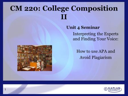 CM 220: College Composition II