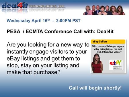 Are you looking for a new way to instantly engage visitors to your eBay listings and get them to stop, stay on your listing and make that purchase? Wednesday.