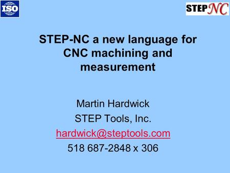 STEP-NC a new language for CNC machining and measurement