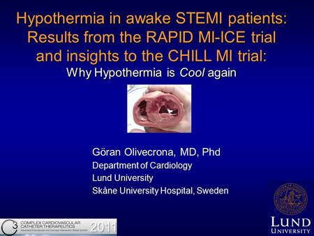 Hypothermia in awake STEMI patients: