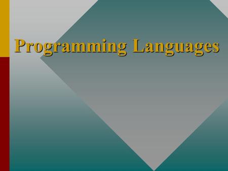 ProgrammingLanguages Programming Languages The Extended Design Principles This lecture introduces a list of more specific principles that can be an aid.