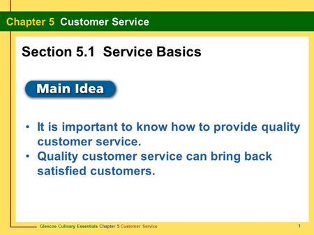 Section 5.1 Service Basics