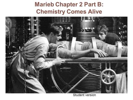 Marieb Chapter 2 Part B: Chemistry Comes Alive