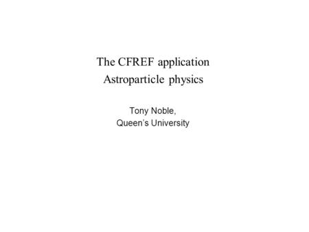 Astroparticle physics