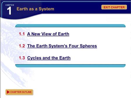 1 Earth as a System 1.1 A New View of Earth