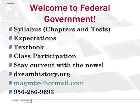 Welcome to Federal Government!