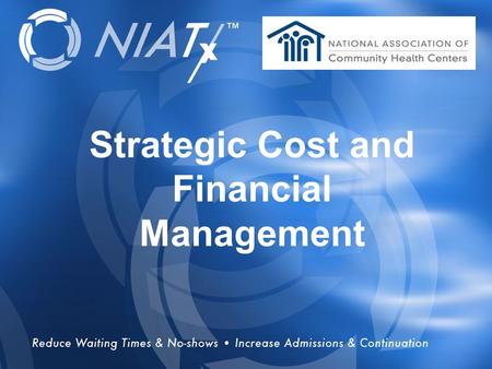 Overview Strategic Cost and Financial Management.