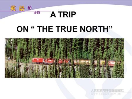 A TRIP ON “ THE TRUE NORTH”. continent baggage chat scenery eastward westward upward surround harbour n. 洲；大陆 n. 行李 vi. & n. 聊天；闲聊 n. 景色；风景 adv. 向东 adj.