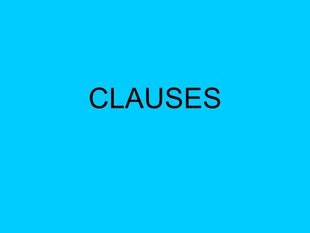 CLAUSES.