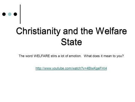 The word WELFARE stirs a lot of emotion. What does it mean to you?