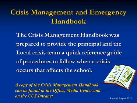 Crisis Management and Emergency Handbook