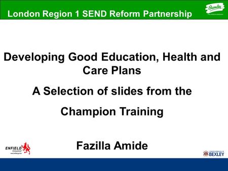 Developing Good Education, Health and Care Plans