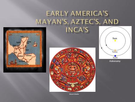 Early America’s Mayan’s, Aztec’s, and Inca’s