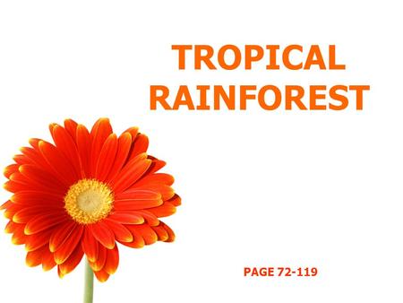 TROPICAL RAINFOREST PAGE 72-119.