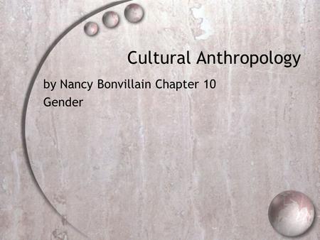 Cultural Anthropology