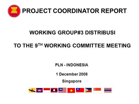 PROJECT COORDINATOR REPORT