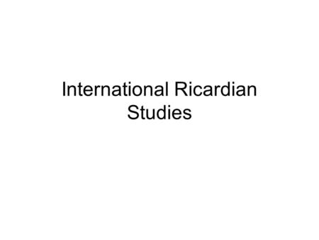 International Ricardian Studies. Marginal impacts of Temperature and Precipitation.