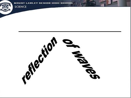 Whenever a wave strikes a reflective surface the energy rebounds. ie the wave is reflected.