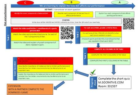 Complete the short quiz M.SOCRATIVE.COM Room: