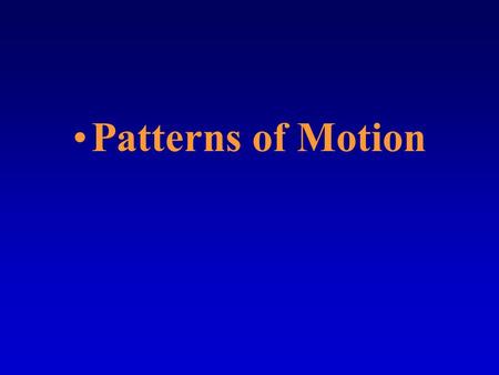 Patterns of Motion. In a moving airplane, you feel forces in many directions when the plane changes its motion. You cannot help but notice the forces.