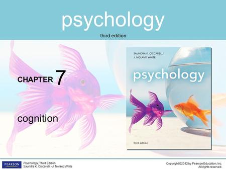 Psychology CHAPTER Copyright ©2012 by Pearson Education, Inc. All rights reserved. Psychology, Third Edition Saundra K. Ciccarelli J. Noland White third.