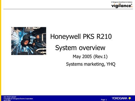 Honeywell PKS R210 System overview May 2005 (Rev.1)