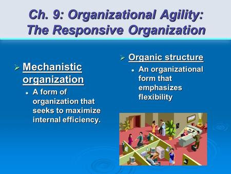 Ch. 9: Organizational Agility: The Responsive Organization