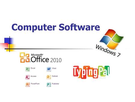 Computer Software. In This Presentation You Will Learn 1.The names of some important types of software. 2.Software Vs. Hardware 3.The function of the.