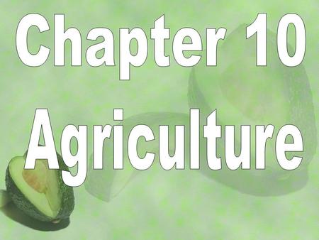 American Farms are vastly different from farms around the world. Farming practices are different around the world. Agriculture is deliberate modification.