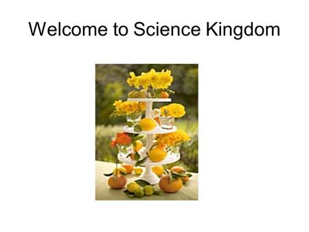 Welcome to Science Kingdom. Farina Yasmin Assistant Professor, English Technical Teachers’ Training College.