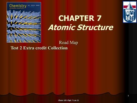 Chem 105 Chpt 7 Lsn 21 1 CHAPTER 7 Atomic Structure Road Map Test 2 Extra credit Collection Road Map Test 2 Extra credit Collection.