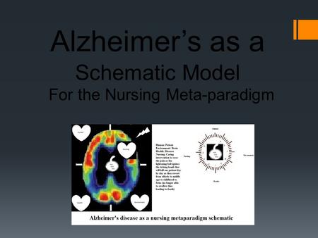 Schematic Model For the Nursing Meta-paradigm Alzheimer’s as a.