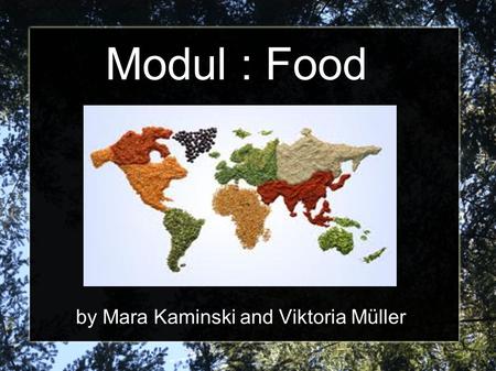 Modul : Food by Mara Kaminski and Viktoria Müller.