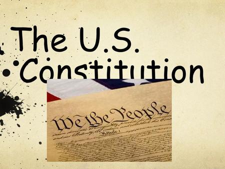 The U.S. Constitution.