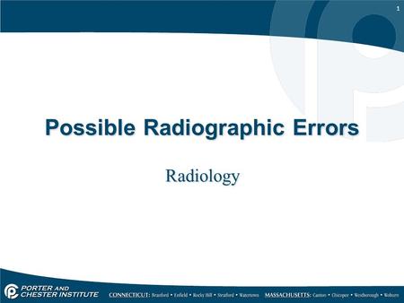 1 Possible Radiographic Errors Radiology. 2 During Exposure Film is bent during set up and exposure Causing distortion Film is bent during set up and.